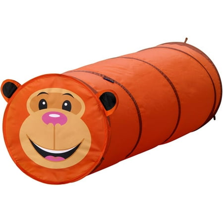 GigaTent Pop Up 6 Feet long Orange Monkey Play Tunnel For Pets & Kids