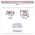 thumbnail image 5 of Madison Park Essentials 7 Piece King Floral Comforter Set, Soft Brushed Bed in A Bag with Bed Sheets, Spring Lavender Comforter Bed Set, Bedding Sets with Flat Sheet and Fitted Sheet for Girls, 5 of 12