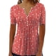 thumbnail image 3 of Blusa de manga corta para mujer, diseño de botones ajustado, Top de verano para mujer para el trabajo, compras y citas, 3 of 6