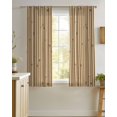 thumbnail image 4 of Country Farmhouse Sheer Curtains 54 Inch Length 2 Panels Set for Living Room/Bedroom, Vintage Plants Lines Pattern Brown Kitchen Curtains Grommet Semi-Sheer Curtains Window Treatments 42"x54"x2, 4 of 7