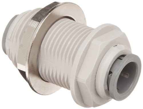 QWORK Acetal Copolymer Tube Fitting with Quick Union Straight Connector 1/2 Tube OD Pack of 10