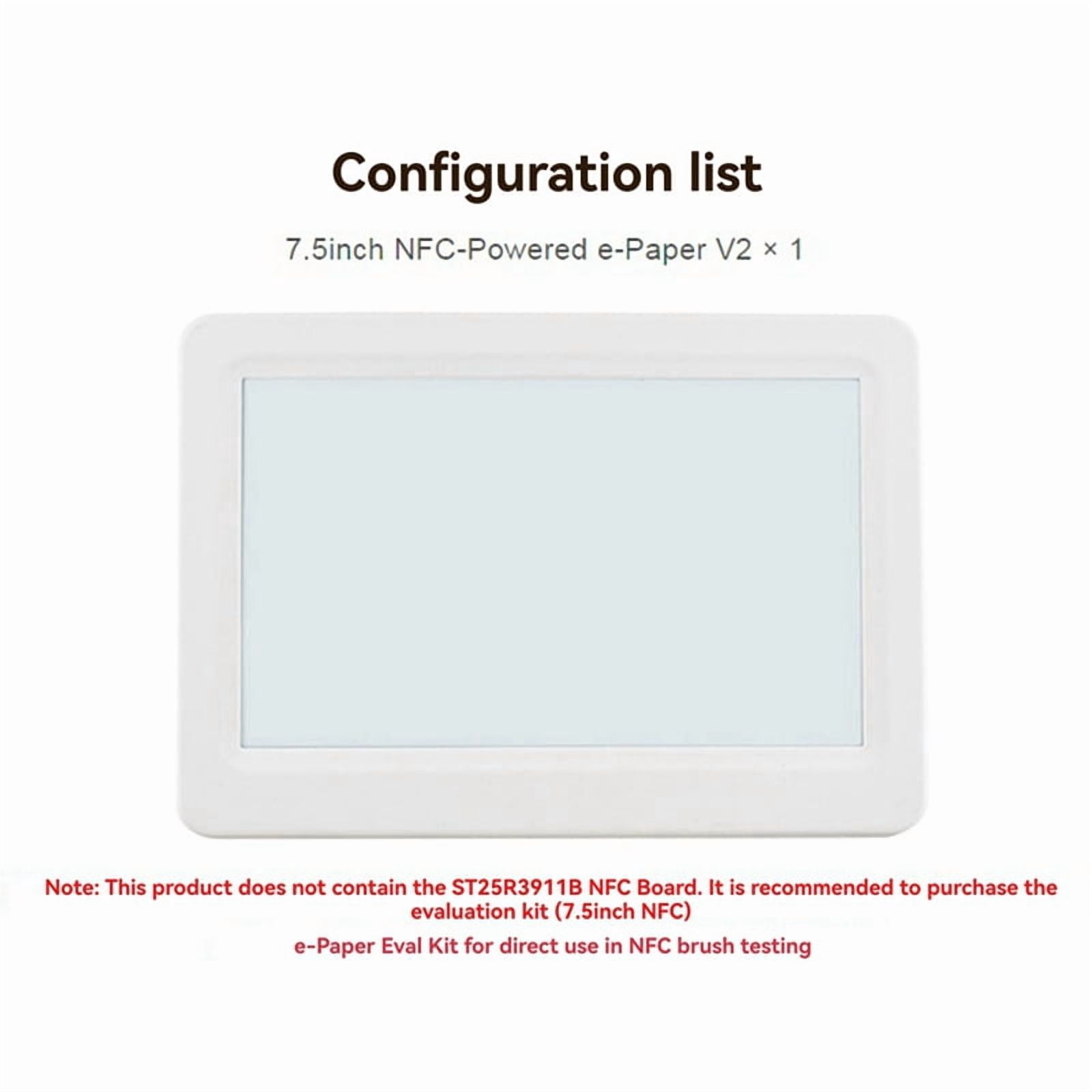 7.5inch NFC-Powered E-Paper Display No Battery Required, Wireless Power & Data Transfer for Dynamic Information Display