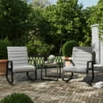 thumbnail image 2 of Mainstays 3-Piece Steel Outdoor Rocker Chat Set, Grey, 2 of 11