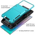 thumbnail image 4 of Case for Galaxy Note 10 Case Wallet 4-Slot Pocket Credit Card ID Holder Scratch Resistant Dual Layer Protective Bumper Rugged Rubber Armor Hard Shell Cover for Samsung Galaxy Note 10 Sky Blue, 4 of 11