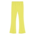 thumbnail image 5 of Honhmin Girls Flare Pants, Fleece-lined Dancewear Elastic Waist Casual Fall Pants Yellow Size 13-14 T, 5 of 7