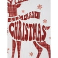 thumbnail image 5 of Christmas Family Matching Pajamas Sets Reindeer Print Top Plaid Pants Holiday Sleepwear Sets, 5 of 9