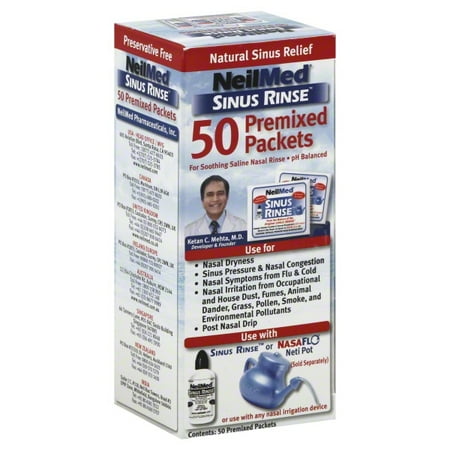 NeilMed Sinus Rinse Premixed Packets, 50 pack
