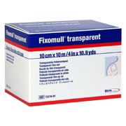 Fixomull Dressing Retention Tape with Liner Transparent Waterproof Adhesive / Film 4 Inch X 10-9/10 Yard Transparent - 7221601-2