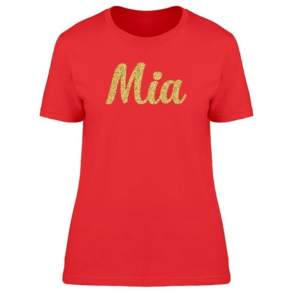 Mia In Gold sparkle T-Shirt Women -Image by Shutterstock, Female Medium