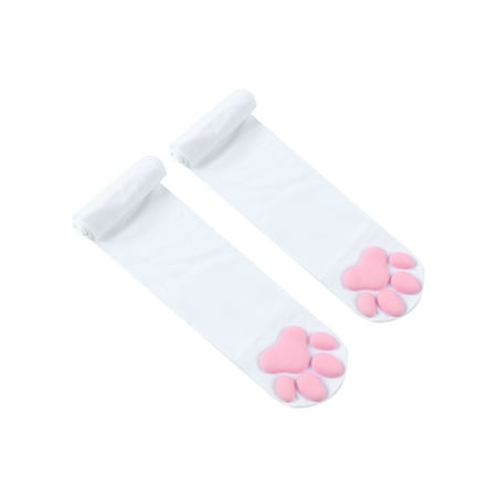 

Biekopu Thigh High Socks 3D Cat Claw Stockings Novelty Cat Paw Pad Thigh Stockings Kitten Pad Socks for Women Girls Ladies Lolita Cosplay