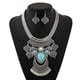 thumbnail image 5 of Pendientes de borlas y collar de Turquesa perfecl estilo boho, 5 of 7