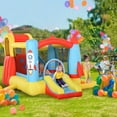 thumbnail image 2 of Outsunny Bouncy Castles for Kids Inflatable Water Slide Trampoline, 4 in 1 Bounce House with 450W Air Blower for Kids Age 3-8 Rocket Design 10.8' x 8.7' x 6.1', 2 of 9