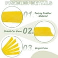 thumbnail image 3 of Uxcell Arrow Vanes Turkey Archery Arrows Feathers Fletching, Right Wing Fit for Hunting Target Shooting - Shield Cut Yellow, 3 of 5