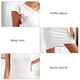 thumbnail image 2 of Vestido De Manga Corta Informal Ruffle Sleeve Wrap Hem Dress Mujer Summer Beach Casual Elegante Vestido De Manga Corta Para Citas Party White L ANGGREK YR32422, 2 of 5
