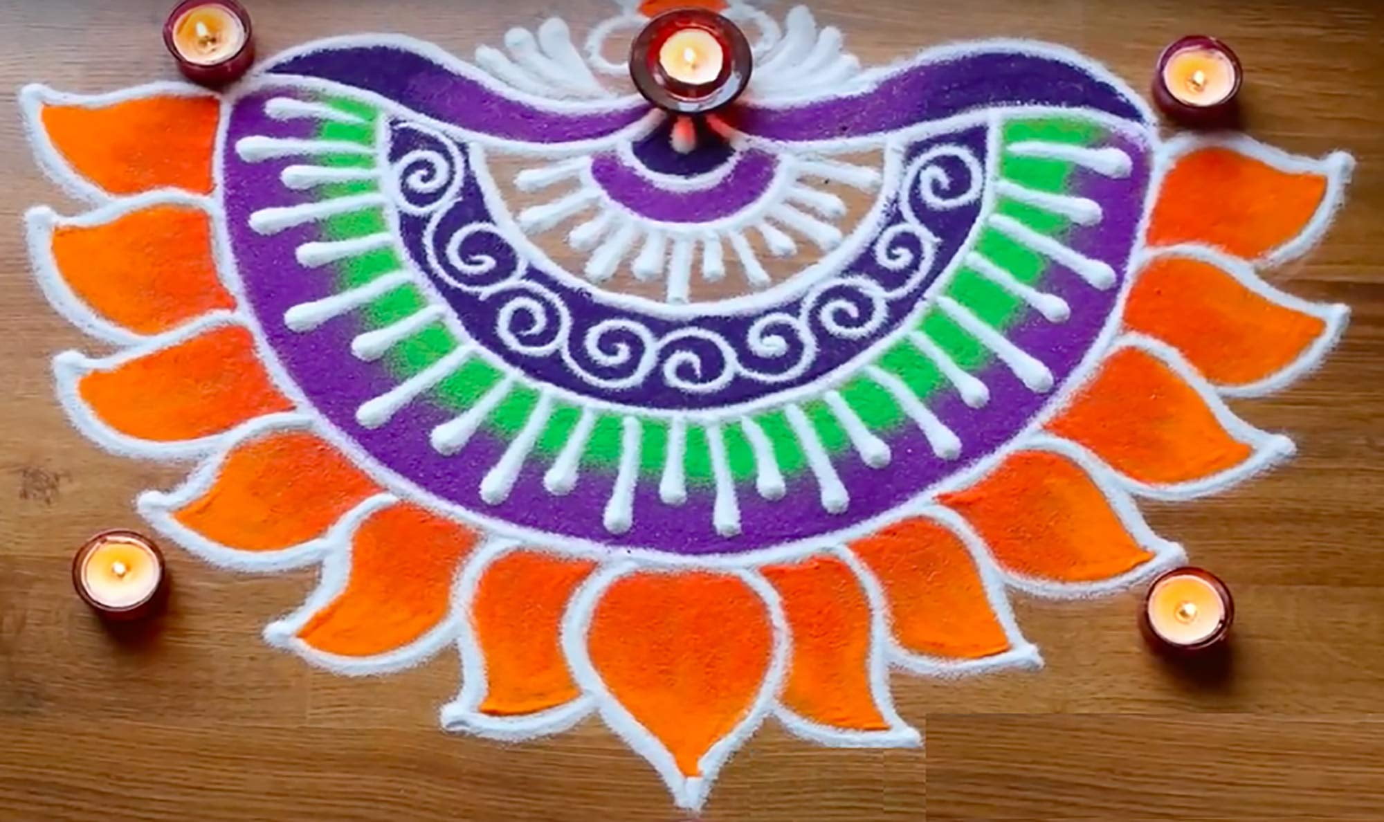  11 Pkts Rangoli Colors - Design Creativity Diwali Floor Design,  Festival Colors(Set of 11 Colors 50 gm each packs and White color 100 gm  pack), Mother's Day Gift: Home & Kitchen