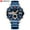 Blue Ribbon Rose Shell Blue, variant on Curren 8384 Electronic Watch Men's Double Inserts Watch Steel Band Quartz Watch Men