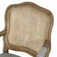 thumbnail image 4 of Biorn French Country Wood and Cane Upholstered Dining Armchair, 4 of 7