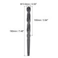 thumbnail image 2 of Uxcell 13.9mm Twist Drill Bit with MT1 Morse Taper Shank, 100mm Flute Length High-speed Steel Black Oxide, 2 of 5