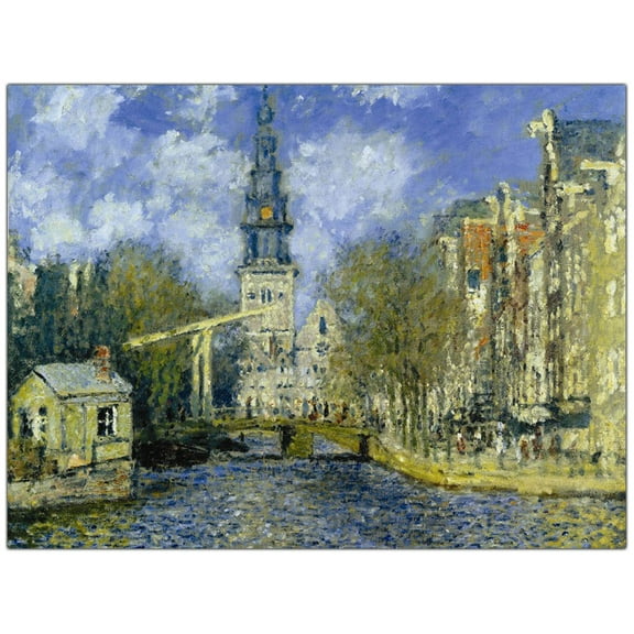 Claude Monet 'The Zuiderkerk at Amsterdam' Canvas Art
