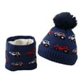 thumbnail image 5 of REDARER Kids Winter Scarf & Lined Hat Set, Knitted Neck Warmer with Car Pattern for Boys Girls,2-6 Years, 5 of 5