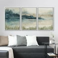 thumbnail image 3 of IDEA4WALL Framed Canvas Print Wall Art Set of 3 Dusk Hues Abstract Watercolor Peaceful Lake Abstract Landscape Nature Wilderness Geometric Wall Decorative for Rooms - White 24"x36"x3, 3 of 5