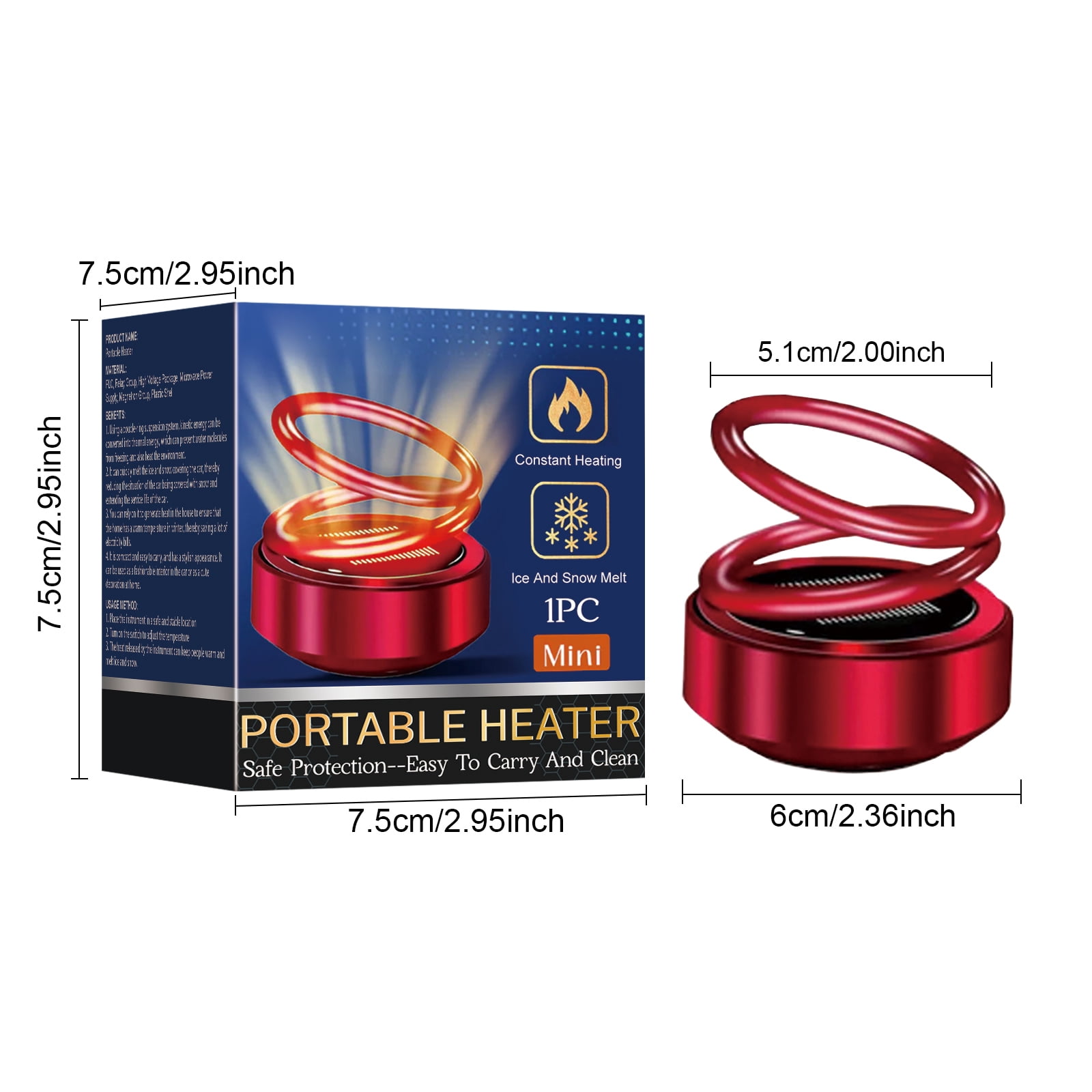Alvantor Portable Heater for Car Windows and Windshields