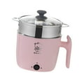 thumbnail image 4 of Mini olla eléctrica para cocinar fideos y de 1,6 l Rosa con vaporizador, 4 of 8
