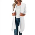 thumbnail image 2 of Chaqueta Informal de Cuartos y Abertura Frontal para Mujer, Abrigo Ligero y Moderno con Abertura Frontal. M, 2 of 9