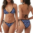thumbnail image 3 of Saiise crystal Skull Pattern Women's Adjustable Bikini Set High-Cut Two-Piece Swimsuit for Beach Pool Party Tropical Vacation, 3 of 6