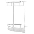 thumbnail image 3 of Corner Shower Rack, 2 Layers Multifunctional Shower Shelf, Silver For Bathroom Dormitory, 3 of 8