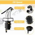 thumbnail image 6 of Dompilc 17 oz Glass Olive Oil Bottle and Vinegar Dispenser Set 2PC with 4 Labels and 1 Funnel, 6 of 7