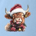 thumbnail image 2 of Wild Bobby Cute Fluffy Christmas Cow with Santa Hat, Cute Christmas Design. Unisex Sweater Crewneck Sweatshirt, 2 of 4
