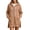 A-Khaki, variant on SYwaren Longline Hoodie for Women Button Drawstring Pullover Side Slit Sweatshirt Pockets Solid Color Tops