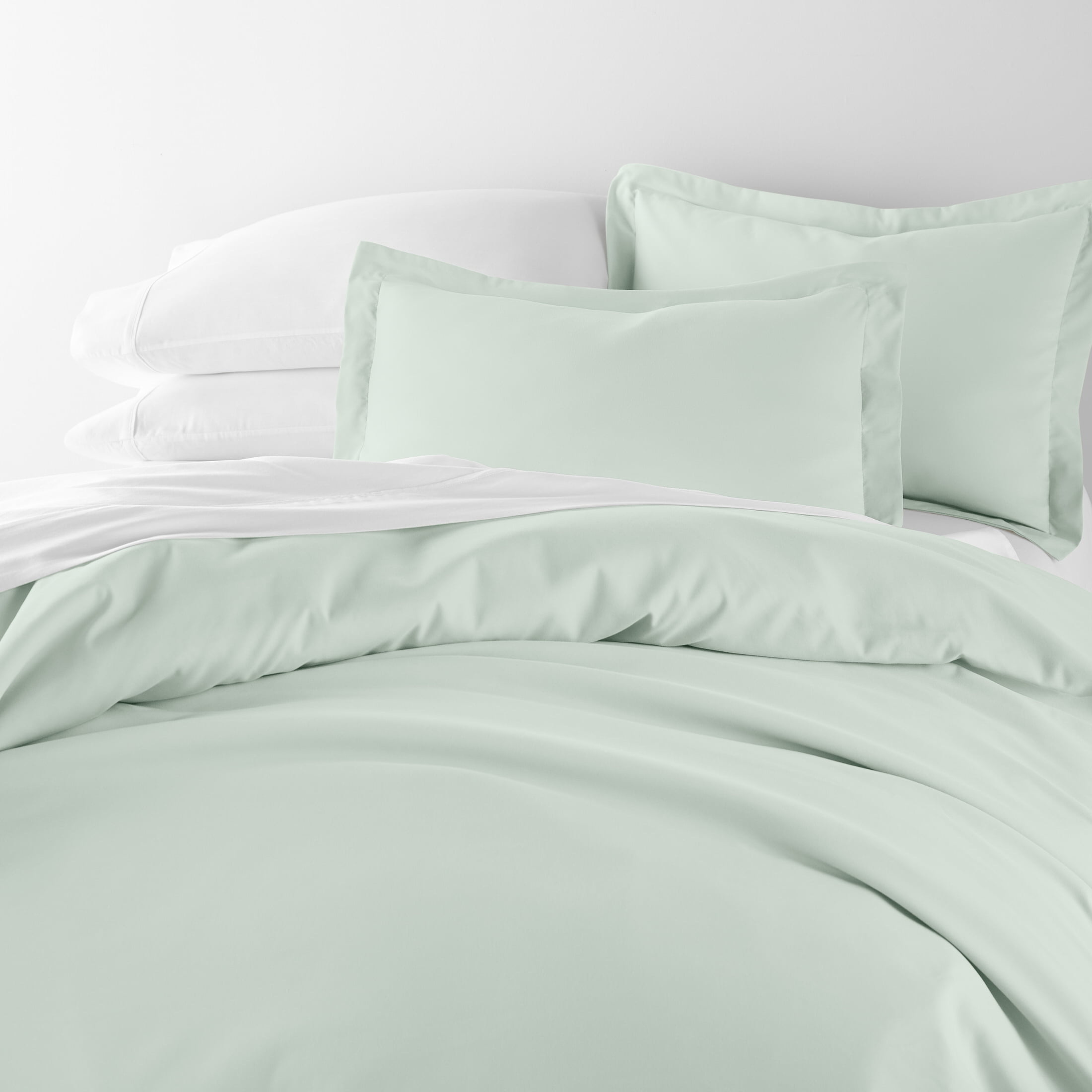 Noble Linens 3-Piece Mint Duvet Cover Set, Full/Queen