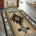 thumbnail image 3 of Brown Southwest Area Rug 3x5 Washable Rug Non Slip Farmhouse Boho Aztec Geometric Neutral Large Area Rug Indoor Floor Carpet for Entryway Bedroom Kitchen Living Room Home Office Dining Room Nursery, 3 of 8