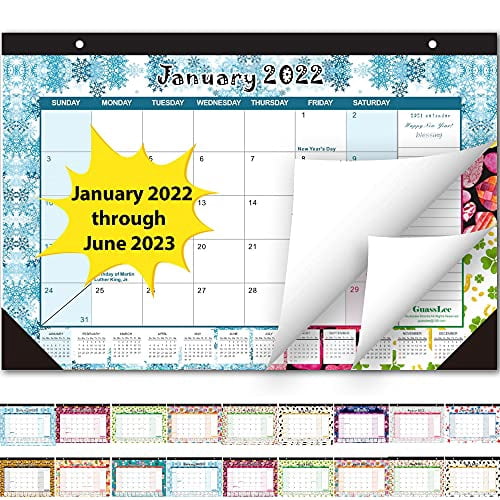 Desk Calendar 2022 2023 Monthly Pages 17 X 11 1 2 Inches Runs From 