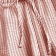 thumbnail image 4 of Ynynloco Girl's 2 Piece Summer Outfits Bow Striped Ruffle Peplum Tank Top Matching Wide Leg Pants Cute Clothing Sets 9-16 Years, 4 of 8