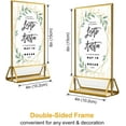 thumbnail image 6 of Ameitech 6 Pack 5 x 7 Clear Acrylic Wedding Table Number Holder Stands with Gold Borders, Double Sided Gold Picture Frames Sign Holder, 6 of 11