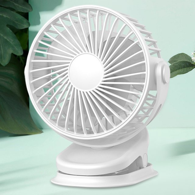 Ventilador de clip de mano de carga USB Ventilador de refrigeración pequeño giratorio de 720 grados para oficina en casa WDOplteas Para estrenar