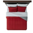 thumbnail image 3 of Mainstays 7 Piece Reversible Bed in a Bag Comforter Set with Sheets, Red, Queen, 3 of 8