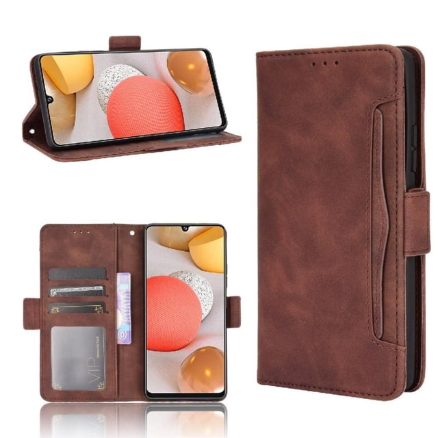 Funda Cartera Magnética para Samsung Galaxy A42 5G- Tarjetero Desmontable, Cuero PU, Soporte