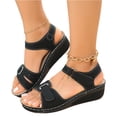 thumbnail image 2 of Willtoo Orthopedic Sandals for Women Fashion, Womens Walking Slippers with Arch Support Open Toe Ankle Strap Espadrilles Platform Wedge Sandals for Women Summer Dressy Comfortable Slip On Flip Flops, 2 of 6