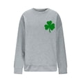 thumbnail image 5 of Mifsaly St Patrick Day Sweatshirt Women Irish Shamrock Print St Patrick Sweatshirts Loose Crewneck Long Sleeve Pullover Tops Going Out Fashion Spring Fall Blouse M, 5 of 6