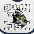 thumbnail image 4 of Inktastic Born to Fish Boys or Girls Baby Bib, 4 of 4