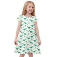 thumbnail image 4 of Gunia Cute Girls Nightgowns Summer Dress Casual Round Neck Sleeveless Loose Fit Home Wear Comfortable Play Outfits For Toddler Kids Age 3-10 Years Sleepwear Pajama Sleep Dress Nightshirts White, 4 of 4