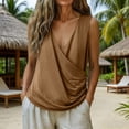 thumbnail image 2 of Fewfanhot Womens Spring Tops Halter Top 2026 Spring Tie Wrap V Neck Fitted Summer Tops Backless Fashion Clothes, 2 of 7