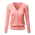 thumbnail image 1 of Women's V-Neck Button Down Long Sleeve Classic Knit Cardigan Sweater, 1 of 4