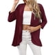 thumbnail image 1 of UKAP Cárdigan tipo Kimono para mujer, blusa con parte delantera abierta, blusa de manga 3/4, suéteres de verano con dobladillo alto y bajo para mujer, 1 of 7