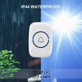thumbnail image 2 of DEBGFS ZOUYUE Wireless Doorbell for Home Battery Operated 1000Feet Operating Adjustable Volume Easy-to-Use Waterproof Doorbell with LED Flash 1 Push Button & 1 Receiver Black,white,1set, 2 of 4