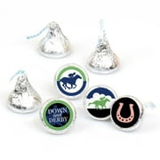 Big Dot of Happiness Kentucky Horse Derby - Horse Race Party Round Candy Sticker Favors - Labels Fits Chocolate Candy (1 sheet of 108)